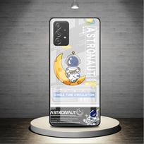 Fashion Cool Astronaut Glass Case For Samsung Galaxy A52 A71 A50 A51 A70 A21s A31 A72 A10 A12 A30 A22 5G Phone Cover Samsung A30 black