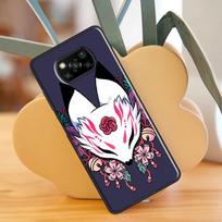 Japoniška Kitsune lapės kaukė Xiaomi Mi 10T 11T Pro Mi 11 Lite dėklui POCO M3 Pro M4 F3 X3 GT X3 Pro telefono korpusas Mi 9 black