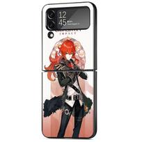 Case Coque for Samsung Galaxy Z Flip 3 5G Z Flip 4 ZFlip ZFlip3 ZFlip4 Flip3 zflip Back Print Hard PC Genshin Impact Samsung Z Flip 5G