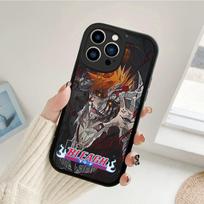 Japan Anime BLEACH grim Reaper Kurosaki ichigo Phone Case for Iphone 14 13 11 12 Pro MAX MiNi 7 8 plus X XS XR Lambskin Covers 13 pro max gray