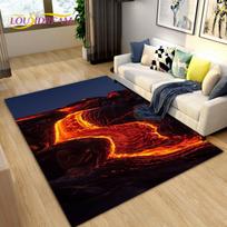 Volcanic Magma Lava Area Rug Large,Carpet Rug for Living Room Bedroom Kitchen Doormat Decoration, Kids Play Non-slip Floor Mat 40x60cm