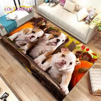Cartoon French Pit Bull Dog Pet  Area Rug,Carpet Rug for Home Living Room Children Bedroom Sofa Doormat Decor,Non-slip Floor Mat 40x60cm(15x23in)
