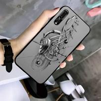 Headphone Cd Illustration Phone Case For Huawei G7 G8 P7 P8 P9 P10 P20 P30 Lite Mini Pro P Smart Plus Cove Fundas P20Lite gray