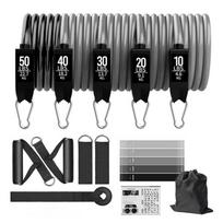 Resistance Bands Set Tension Pull Rope for Men Women Workout Exercise Bands for Fitness Home Gym Strength Training Equipment black