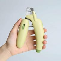 Bananinės nagų kirpimo žirklutės, nagų kirpimo įrankis šuniui Katei, šuns nagų kirpimo žirklutės, su LED apšvietimu kraujagyslei, profesionalus priežiūros įrankis beige