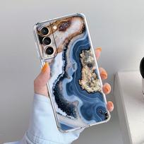 Skaidrus telefono dėklas Samsung Galaxy S21 Ultra S20 FE S10 Plus S9 S8 Note 20 10 minkštas silikoninis dangtelis prabangus marmuro raštas Samsung S21