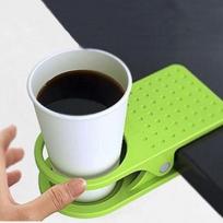 Support à verre pour table pince géante jaune