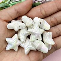 Hanmade Loose bead Fashion Acrylic Colorful pentagram 22.8mm DIY Jewelry Making 10Pcs Handmade material balta