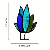 1 vnt. Agavos augalo vazono lėkštelė Sodo įsmeigiamas žymeklis Gėlės Vaisiai ir Daržovės Žymeklis Bonsai dekoracija blue