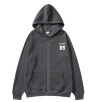 White Rapper Kaulitz 89 Zip Hoodie Fashion Oversized Hoodies Women Pocket Long Sleeve Hoodies White Rapper Kaulitz 89  Zip Sweatshirt Women Sweats S