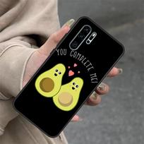 Juokingas animacinis avokado dėklas, skirtas Huawei Nova 9 SE 10 5T 11i 8i 7i 3i Y61 Y91 Y60 Y70 Y90 P20 P40 Lite P30 Pro Dangtelis Huawei P60 Pro black