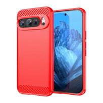 „Google Pixel 9“ dėklas, skirtas „Google Pixel 9“ dangtelis, atsparus smūgiams minkštas silikoninis apsauginis buferis, skirtas „Google Pixel 9 Fundas“ For Google Pixel 9 raudona