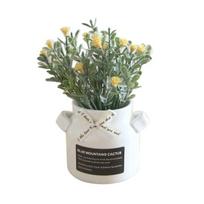 1 vnt. vazoninių dirbtinių gėlių „Babysbreath“ bonsai „pasidaryk pats“ sodo vestuvių vakarėlio dekoras geltona