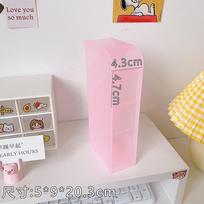 Korean Style Pen Holder Ins Desktop Storage Case Simple And Versatile Four Grid Diagonal Insertion Makeup Brush Lipstick Storage gray