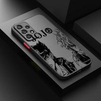 JOJO Anime Cute For Samsung A91 A71 A51 A42 A41 A31 A21S A14 A04 A13 A12 A11 Lite Frosted Translucent Phone Case Samsung A03 S gray