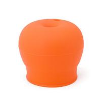 Silica gel straw cup cover, overflow and leak proof soft bottle cap, children's training drinking water fittings oranžinė