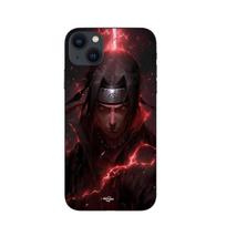 Coque Maniacase pour iPhone 15 Plus itachi uchiwa anime 3D fanart