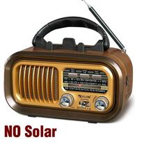 Retro Saulės Baterijos / Įkraunamas AM FM Radijas Maitinamas USB Kabeliu Puikus Priėmimas Nešiojamas Daugiafunkcis Retro Garsiakalbis