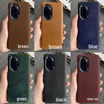 Honor 90 Pro Genuine Leather Half-Cover Phone Case crafted from Crazy Horse Leather for ultimate protection and style. Other models please specify ruda