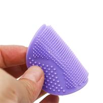 Silicone Face Cleansing Brush Mini Wash Facial Massage Exfoliating Cleansing Pad Soft Deep Face Pore Cleanser Skin Care Tool purple
