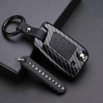 ABS Silikoninis Automobilio Raktų Dėklas Volkswagen VW Polo Golf 7 MK7 Tiguan Passat Skoda Octavia Kodiaq Karoq Seat Ateca Leon black