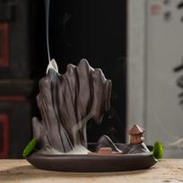 „Backflow“ smilkalų degiklis „Creative Keramic Desktop“ dekoratyvinė aromaterapinė viryklė nuo vėjo atsparus smilkalų laikiklis black