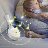 Nešiojamas baltas triukšmas aparatas Baltas triukšmas miego pagalba Kūdikio miego pagalba LED naktinė lemputė Dovana One Size balta