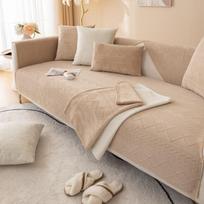 Stori pliušiniai sofos užvalkalai grotelių kilimėlis sofos rankšluostis neslystantis sofos apsauginis užvalkalas Nuimama sofos antklodė svetainei 30x50cm pillowcase šviesiai geltonos spalvos