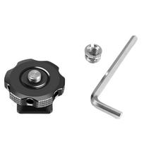 Šaltojo bato tvirtinimo adapteris Šaltojo bato laikiklis Standartinis 1/4 colio sriegio skylė fotoaparato DSLR mirksinčios LED šviesos monitoriams vaizdo įrašas gray