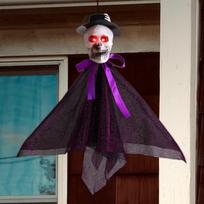 Halloween Hanging Decoration Creepy Haunted House Prop Grim Spectre for Yard Outdoor violetinė