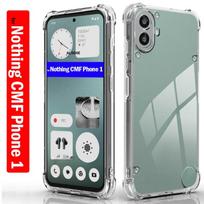 Niekam CMF telefono 1 dėklas TPU minkštas silikoninis skaidrus smūgiams atsparus buferis niekam CMF telefonas 1 nieko telefonas 2A kameros apsauga telefono dangtelis Nothing CMF Phone 1 skaidri