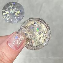 1/2 dėžutės Nagų Dailės Širdies Ritmo Formos Holografiniai Blizgučiai Dervos „Pasidaryk Pats“ Gamybai Menas Amatai Nagų Makiažo Dekoro Aksesuarai