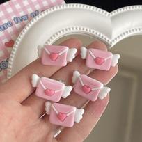 Lovely Envelope Angel Wings Hairpin For Girls Cute Sweet Pink Hair Clips Side Bang Barrette Y2K Hair Accessories