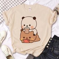 Bubu Dudu top women designer Japanese graphic t shirt girl clothes S juoda