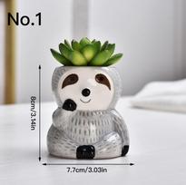 Cute Koala Flower Pot Succulent Pot Ceramic Planter Home Decor Desktop Ornaments Bonsai Plant Pot Garden Decoration No.1
