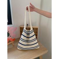 Knitted Bag Striped Braided Bag Female Senior Niche All-in-one Shoulder Bag rožinė