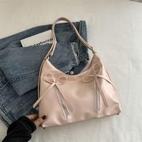 Madinga kuprinė su kaspinu moterims, mergaitėms, didelės talpos rankinė, PU oda, rankinė po pažastimi, ant peties, crossbody, rankinė