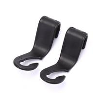 Universalus automobilio galvos atramos galinės sėdynės kablys 2 vnt. sėdynės pakabos transporto priemonės laikiklis 2PCS juoda