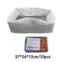 10pcs Cat Litter Filter Bag Reusable et Cat Excrement Liner with Filter Net Portable Drawstring Litter Box Liner Pet Supplies gray