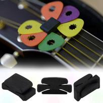 „Wedgie“ bosinės gitaros galvutės laikiklis Guminiai pakabos gitaros krautuvai juoda