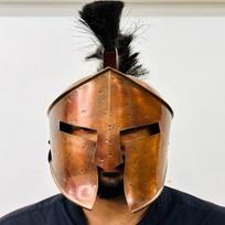 300 Spartan Helmet Copper Edition Viduramžių plieno šalmas su vidiniu pamušalu geriausia dovana jam brown