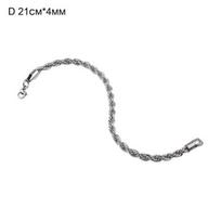 Yousheng Unisex Apyrankė Pintos Grandinėlės Hip Hop Stiliaus Nerūdijančio Plieno Poliruota Nerūdijanti Hipiška Roko Žvaigždės Dainininko Klubo Vakarėlio Riešo Papuošalas D sidabras