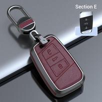 Cinko lydinio karvės odos automobilio nuotolinio rakto dėklas, skirtas VW Volkswagen Passat B8 Magotan, skirtas Skoda Kodiaq Superb A7 Smart Keyless