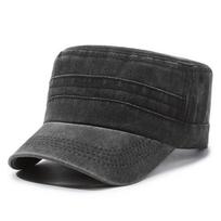 Flat Cap Men's Military Cap Spring Summer Cap Outdoor Sun Hat juoda