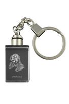 Otterhound - Krištalinis raktų pakabukas su šuns nuotrauka, apšviečiamas raktų pakabukas, unikalus dovanų rinkinys iš Art-Dog prekės ženklo skaidri
