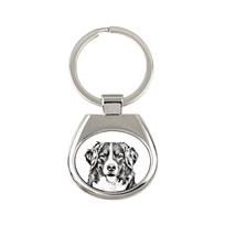 Bernese Mountain Dog, Berner Sennenhund - keychain with a dog, keychain with a print, personalized pendant from the Art-Dog brand sidabras