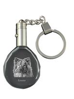 Eurasian, Eurasier - pakabukas su šuns nuotrauka, krištolinis raktų pakabukas dovanų dėžutėje, unikali Art-Dog dovana skaidri