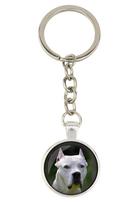 Dogo Argentino - keychain with your photo, key decoration, bag pendant from Art-Dog brand sidabras