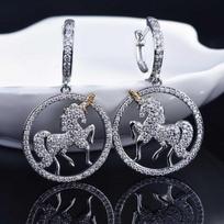 18K Emas Murni Anting Berlian Asli Bulat Perhiasan Pernikahan Romantis untuk Wanita Mewah Daimond Brincos 1 8 K Anting Emas Perhiasan WHITE