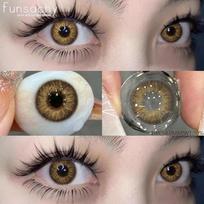 FUNSACHY 1 Pair Natural Fashion Color Contact Lenses for Eyes Brown Pupil Blue Contact Lens Cosmetic Lens New Color Eye Contacts